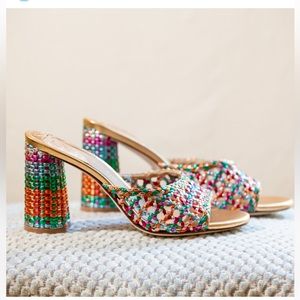 ANTONIO MELANI Multicolor Woven Sandals